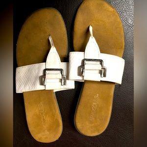 Aerosoles White Dressy Flip Flop Sandals